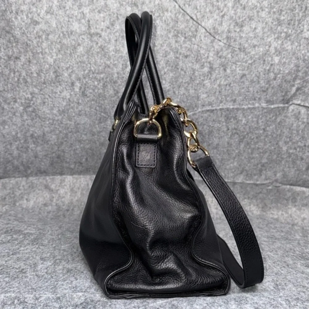 Michael Kors Black Hamilton Soft‎ Pebble Leather Bag - Picture 4 of 11